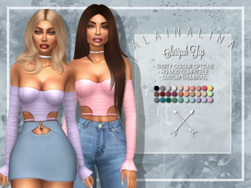 Sariyah TOP By Alainalina Sims 4 CC