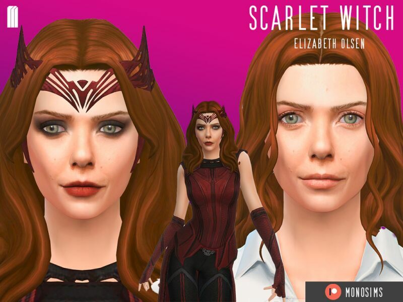 sims 4 cc scarlet witch elizabeth olsen by monosims 2