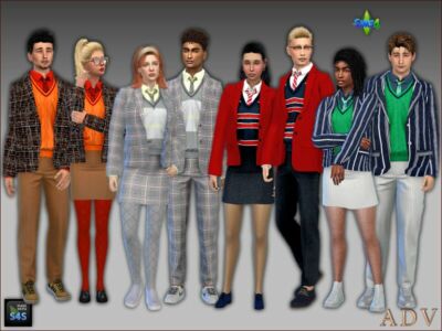 School Uniforms For Teens And Young Adults Sims 4 CC