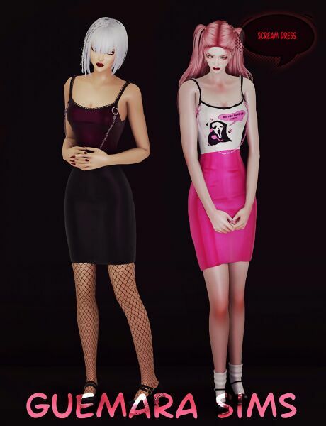 sims 4 cc scream dress 2