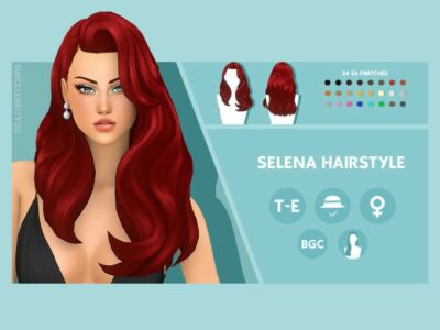 Selena Hairstyle By Simcelebrity00 Sims 4 CC