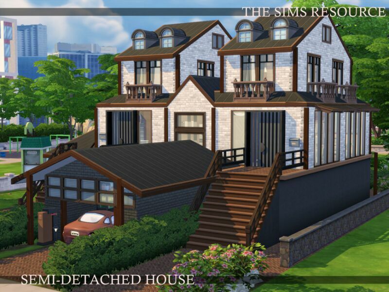 Semi-Detached House | Nocc By Simzmora Sims 4 CC