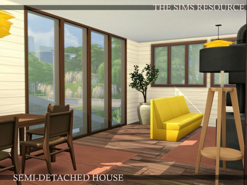 sims 4 cc semi detached house nocc by simzmora 4