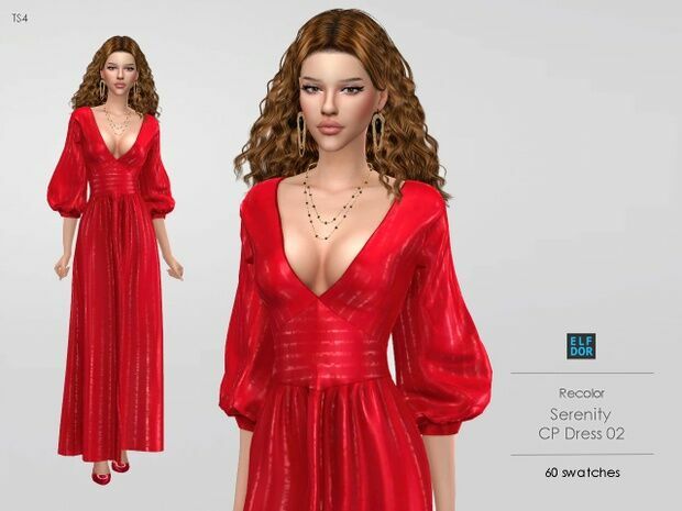 Serenity CP Dress 02 RC Sims 4 CC