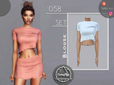 SET 058 – Blouse By Camuflaje Sims 4 CC