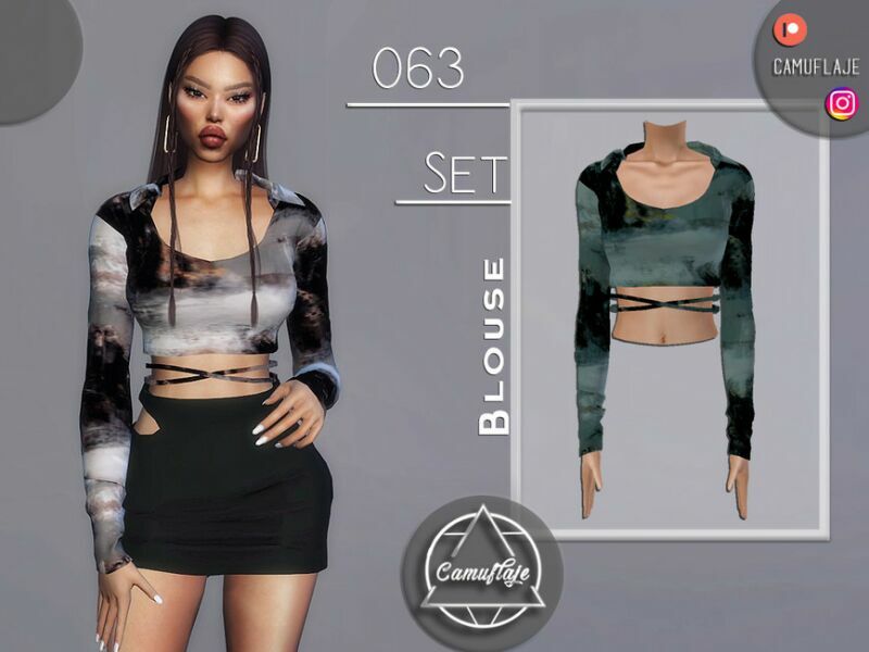 SET 063 – Blouse By Camuflaje Sims 4 CC