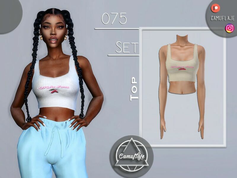 SET 075 – TOP By Camuflaje Sims 4 CC