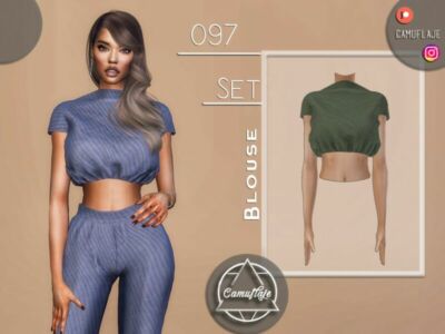 SET 097 – Blouse By Camuflaje Sims 4 CC