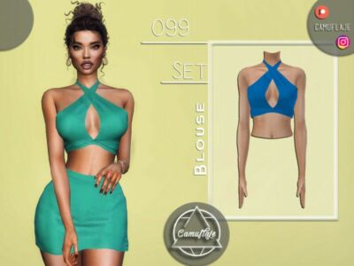 SET 099 – Blouse By Camuflaje Sims 4 CC