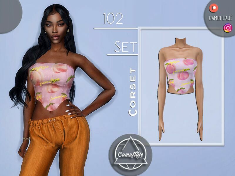 SET 102 – Corset By Camuflaje Sims 4 CC