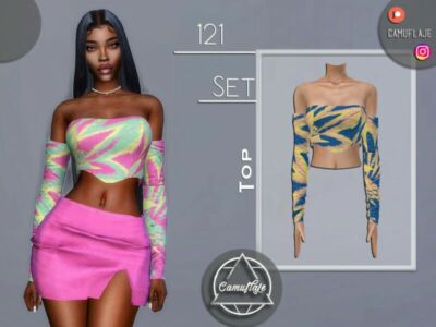 SET 121 – TOP By Camuflaje Sims 4 CC