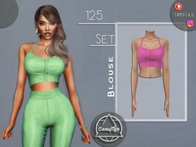 SET 125 – Blouse By Camuflaje Sims 4 CC