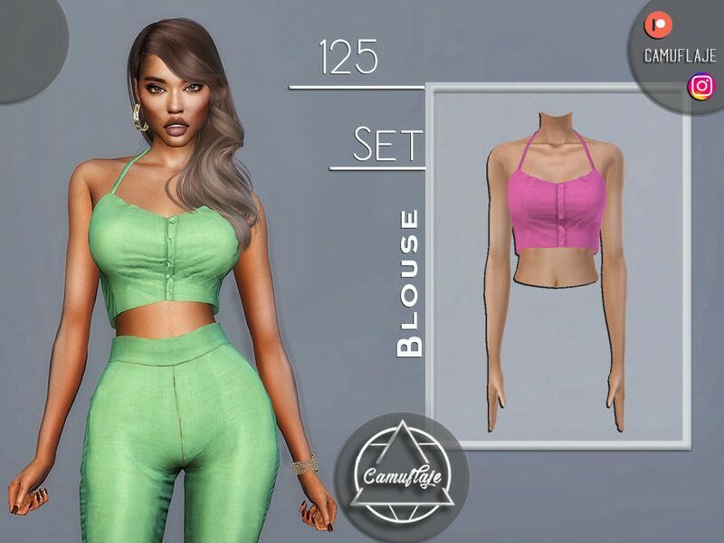 SET 125 – Blouse By Camuflaje Sims 4 CC