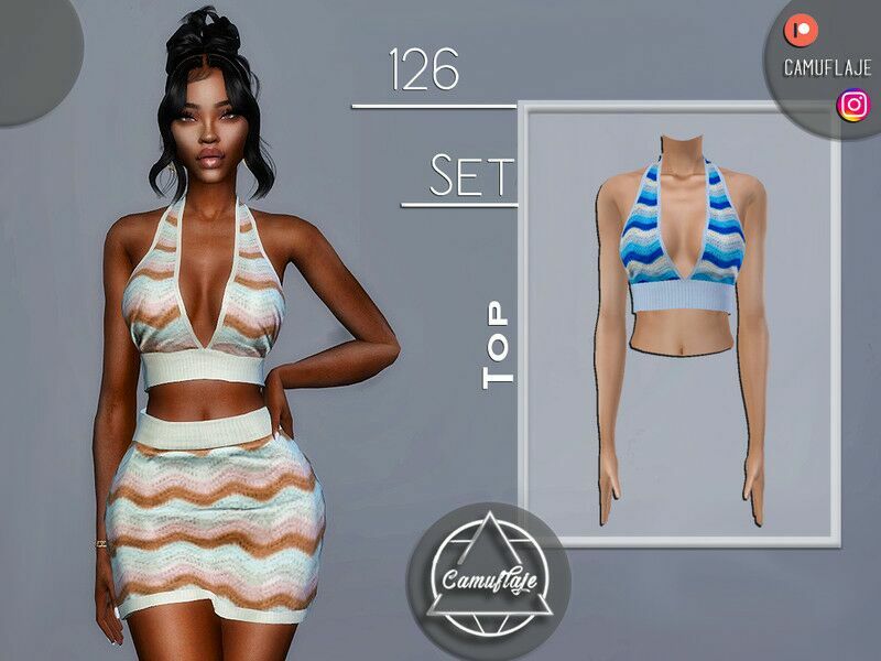 SET 126 – TOP By Camuflaje Sims 4 CC