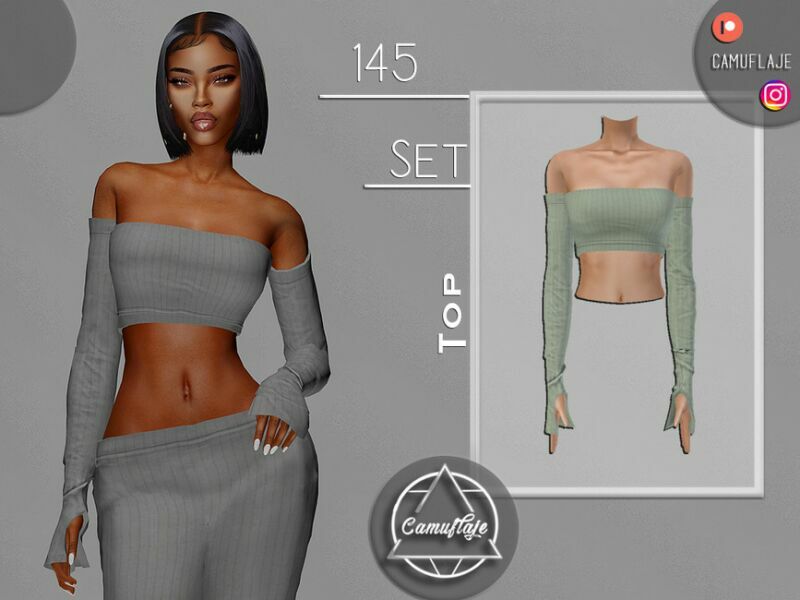 SET 145 – TOP By Camuflaje Sims 4 CC