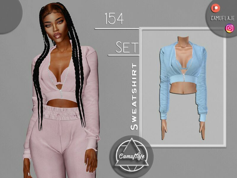 SET 154 – Sweatshirt By Camuflaje Sims 4 CC