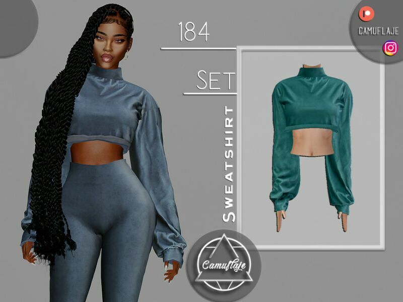 SET 184 – Sweatshirt By Camuflaje Sims 4 CC