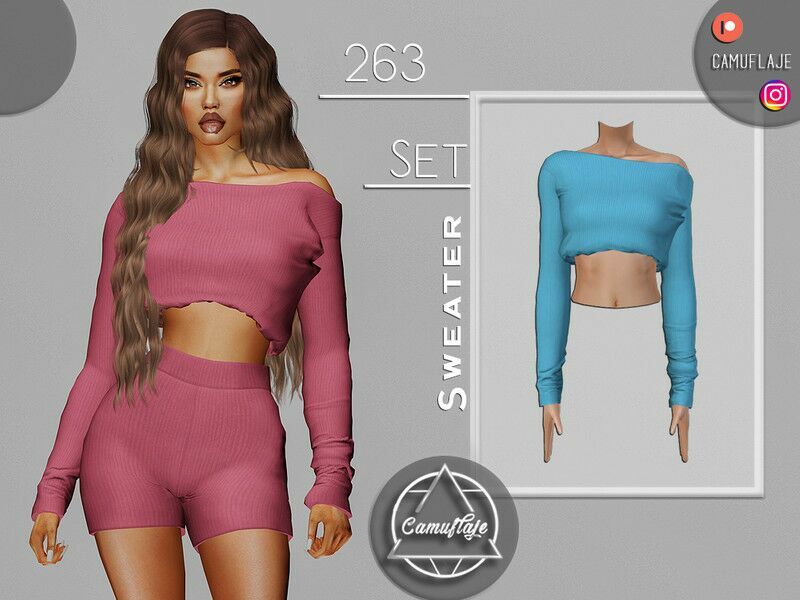 SET 263 – Sweater By Camuflaje Sims 4 CC