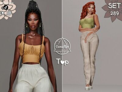 SET 289 – Vacay Ready TOP / Everyday Sims 4 CC