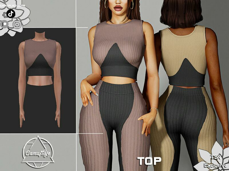 SET 365 – TOP By Camuflaje Sims 4 CC