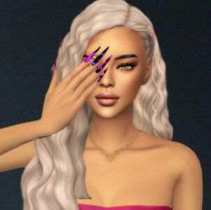 SET Nails Bella N002 Sims 4 CC