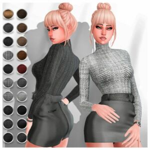 Sexy Secretary Outfit Sims 4 CC