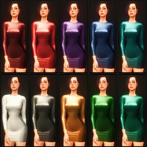 sims 4 cc sexy tight dress 3