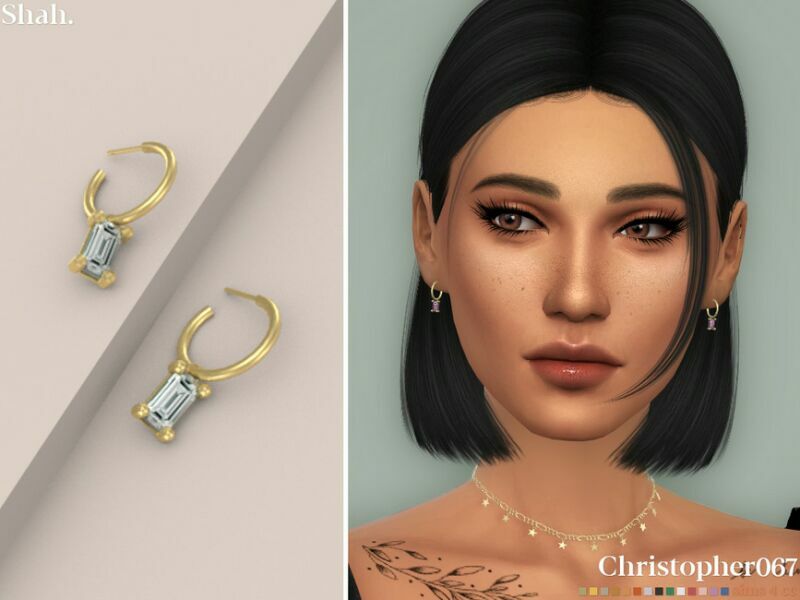 Shah Earrings By Christopher067 Sims 4 CC