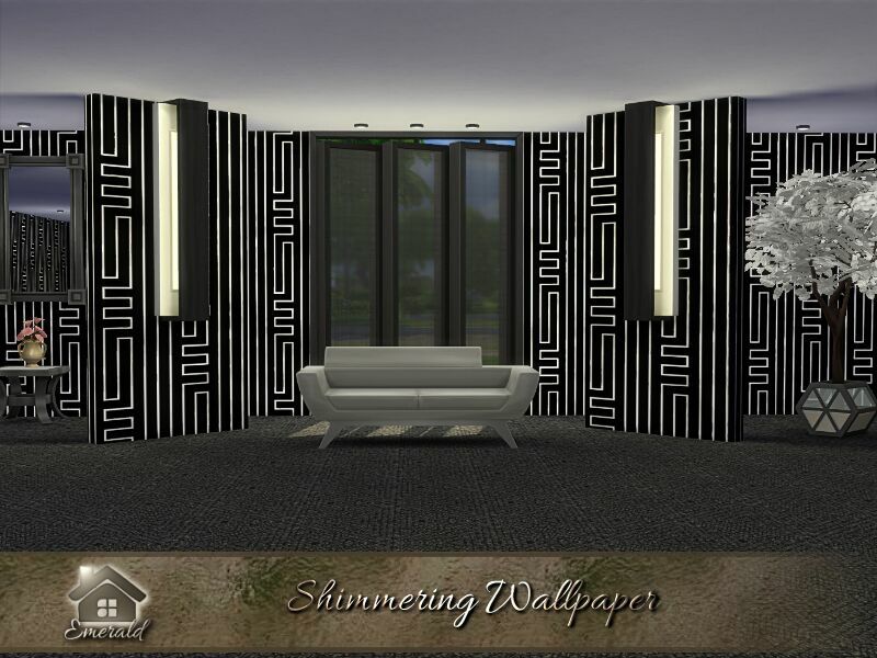 sims 4 cc shimmering wallpaper by emerald 2