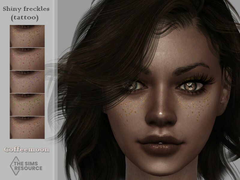 Shiny Freckles (Tattoo) By Coffeemoon Sims 4 CC