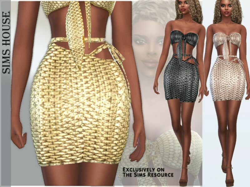 sims 4 cc shiny tie top 2