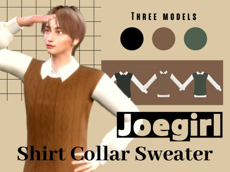 Shirt Collar Sweater By Joegirl Sims 4 CC