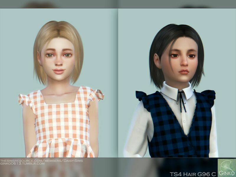 Short BOB Hairstyle For Children – G96C By Daisy-Sims Sims 4 CC