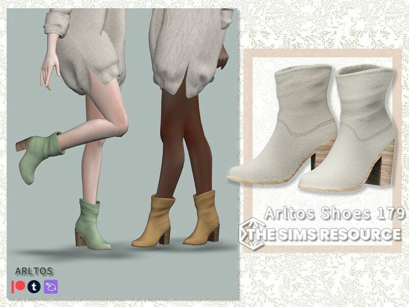 Short Suede Boots / 179 Sims 4 CC