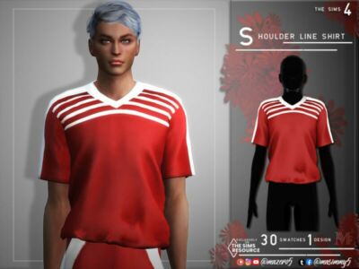 Shoulder Line Shirt By Mazero5 Sims 4 CC