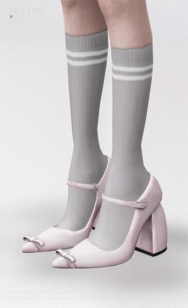 sims 4 cc shushu tong bow pointed toe high heels by charonlee 2