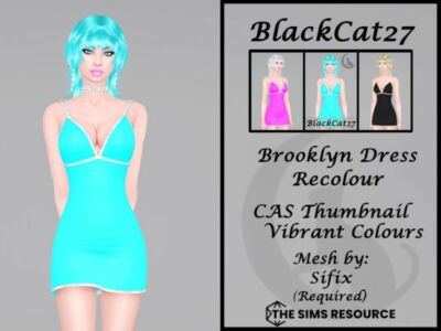 Sifix Brookyn Dress Recolour (Mesh Needed) By Blackcat27 Sims 4 CC