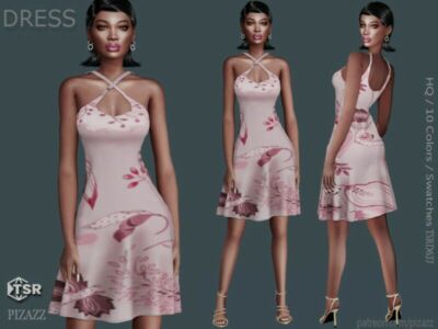 Silk Summer Dress By Pizazz Sims 4 CC