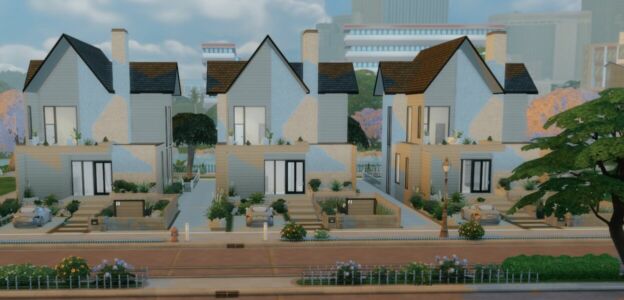 Silverdale Townhouses Sims 4 CC