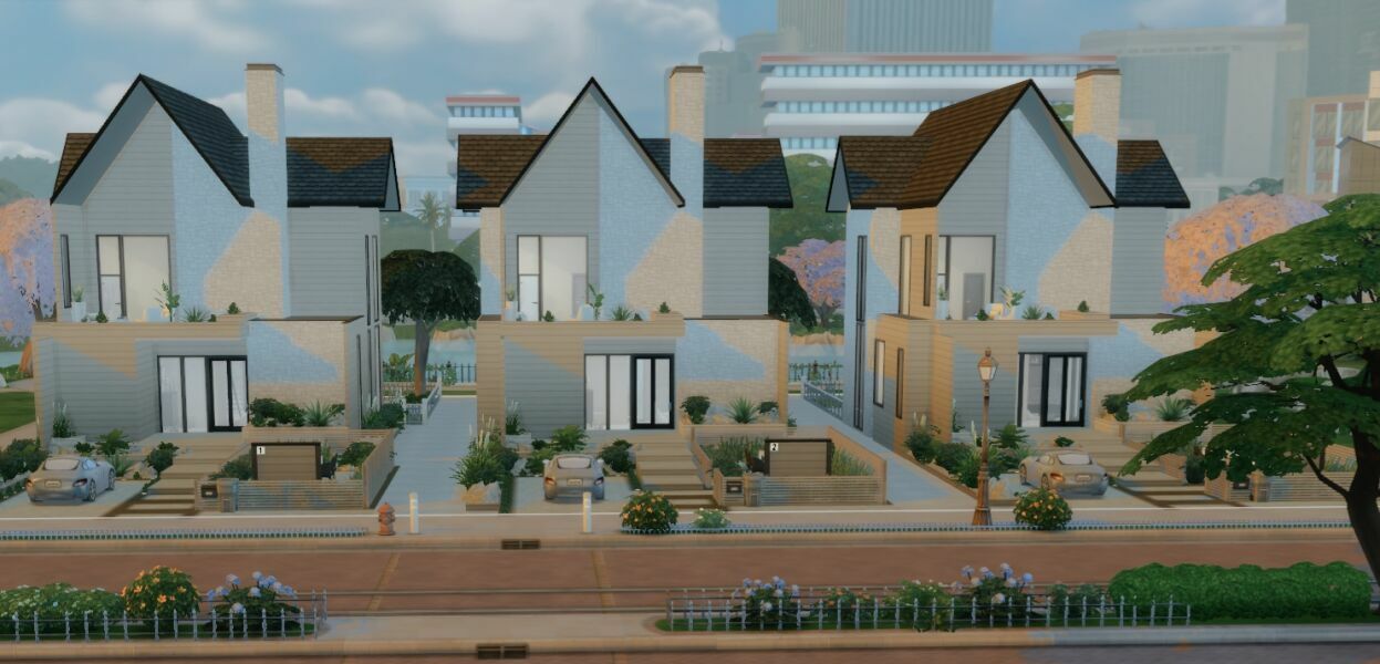 Silverdale Townhouses Sims 4 CC