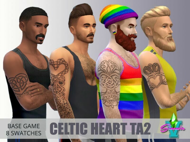 Simmiev Celtic Heart TA2 Right ARM By Simmiev Sims 4 CC