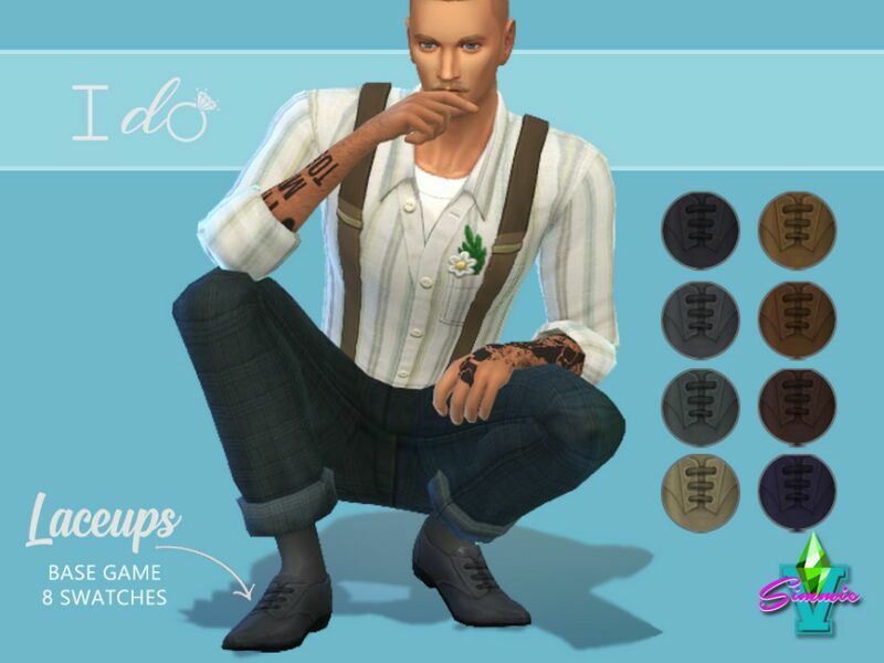 Simmiev I DO Lace UP Shoes By Simmiev Sims 4 CC