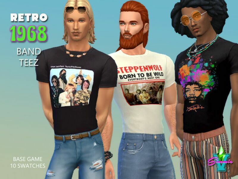 Simmiev Retro68 Band Teez By Simmiev Sims 4 CC