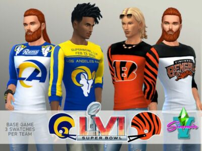 Simmiev Super Bowl LVI Teez By Simmiev Sims 4 CC