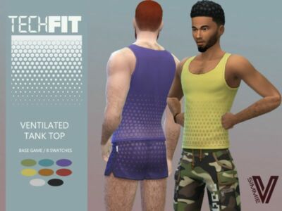 Simmiev Techfit Tank TOP By Simmiev Sims 4 CC