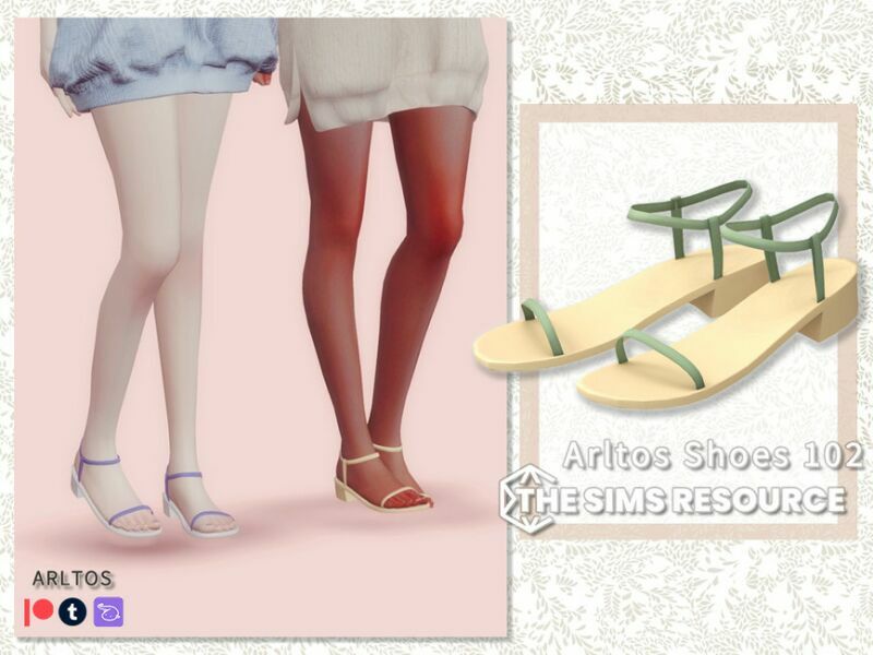 Simple Sandals / 102 By Arltos Sims 4 CC