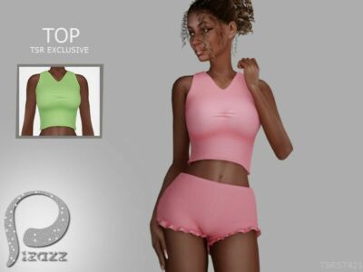 Simple Tank By Pizazz Sims 4 CC