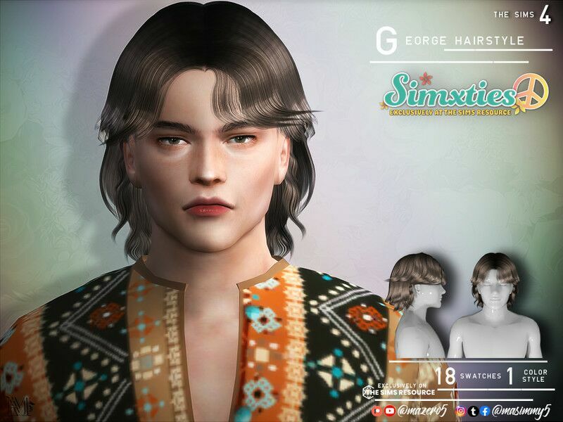 / Simxties George Hairstyle Sims 4 CC