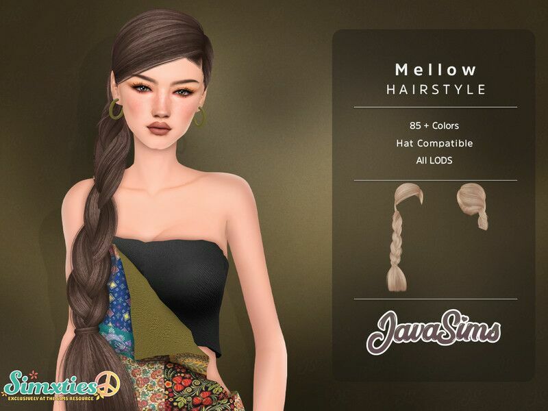 / Simxties Mellow Hairstyle Sims 4 CC