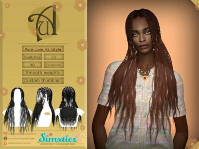 / Simxties Pure Love Female Hairstyle Sims 4 CC